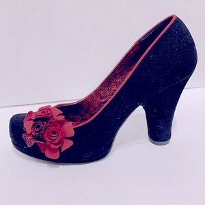 Black pump Red rose Ruby Shoo EU41
